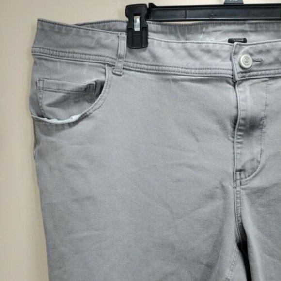 Lane Bryant Gray Ankle Genius Fit Jeans Womens 26 zip fly - Picture 4 of 9